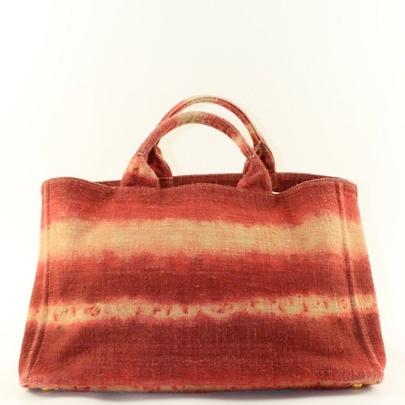 Prada Rare Striped Ombre Tie Dye Canapa Tote 1PR1226K - Picture 1 of 11